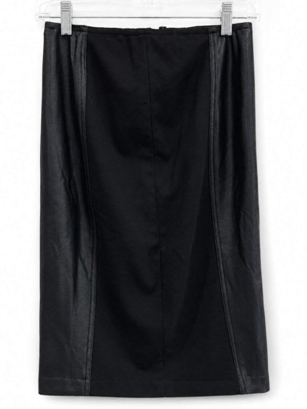 Vintage Y2K Betsey Johnson Midi Skirt, Women's Size XS [0/2] Black Vegan Leather